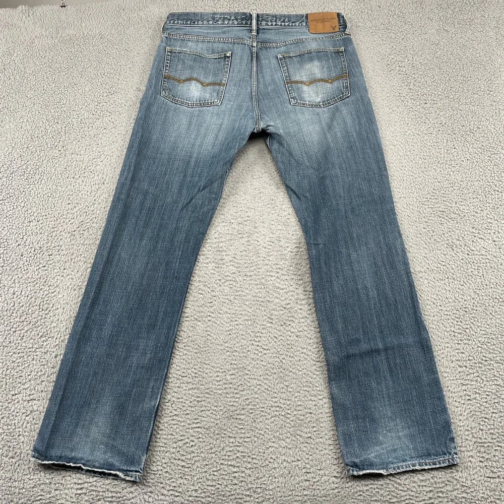 American Eagle Jeans Mens 36x34 Blue Original Straight Regular Fit Casual Denim